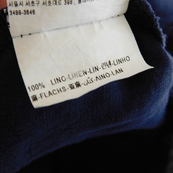 United Color of Benetton Dress Medium Linen Sundress Sleeveless Coastal A-Line - Picture 10 of 12